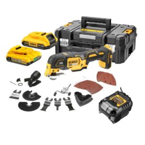 Dewalt DCS355D2T-QW Multi-Cutter Sans Fil XR 18V 2X2.0Ah Li-Ion Sans Charbons + 32 Accessoires Coffret TSTAK