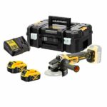 Dewalt DCG405P2 Set meuleuse d'angle Li-Ion 18V XR(2x batterie 5.0Ah) dans TSTAK - 125mm - moteur brushless