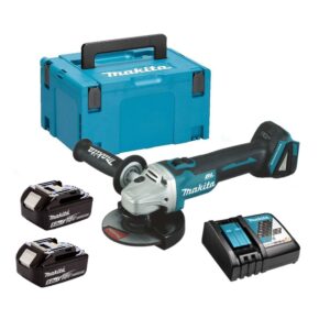 Makita DGA504RTJ Meuleuse 18V 125 mm - 2 batteries 5 Ah chargeur coffret MAKPAC