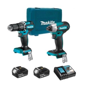 Makita DLX2414AJ Perceuse visseuse DHP487Z + DTD157Z + batteries 2x3.0Ah dans coffret