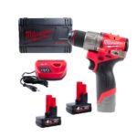 Milwaukee M12FPD2-402X Perceuse-visseuse à percussion sans fil 12V 135 Nm + 2x Batteries 4,0 Ah + Chargeur + HD-Box - 4933479869