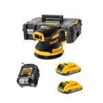Dewalt DCW210D2-QW Ponceuse excentrique 125 mm 18V Brushless + en TSTAK + 2 X 2,0 Ah Batteries + Chargeur
