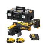 Dewalt DCG409VSP2-QW Meuleuse d'angle Accu Flexvolt Advantage 125 mm vitesse variable 18V avec 2 X 5 Ah batterie + chargeur en TSTAK