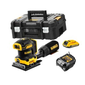 Dewalt DCW200D1 Ponceuse vibrante sans fil 18 V 108x115 mm + 1 x 2,0Ah Batteries + Chargeur + Coffret T-STAK