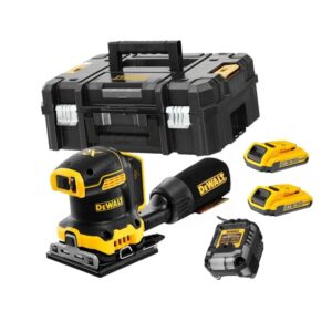Dewalt DCW200D2 Ponceuse vibrante sans fil 18 V 108x115 mm + 2 x 2,0Ah Batteries + Chargeur + Coffret T-STAK