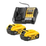 Dewalt DCB1104P2-QW Pack 2 X 5.0Ah Batteries - XR - 18V - Li-Ion + Chargeur