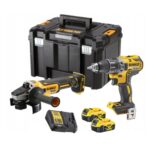 Dewalt DCK2020P2T Pack 2 outils 18V XR (DCD791 + DCG405) + 2 batteries 5Ah + chargeur + coffret T-STAK