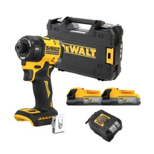 Dewalt DCF870E2T-QW Visseuse à chocs Hydraulique XR 18V 1/4″ Brushless 2 x 1,7Ah PowerStack + chargeur en Coffret TSTAK