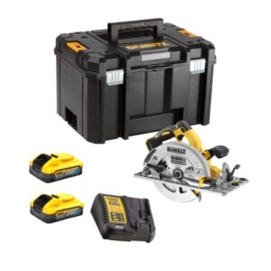 Dewalt DCS572H2-QW Scie circulaire XR 18V 184 mm - 2 X 5.0 Ah batteries Powerstack + chargeur en coffret
