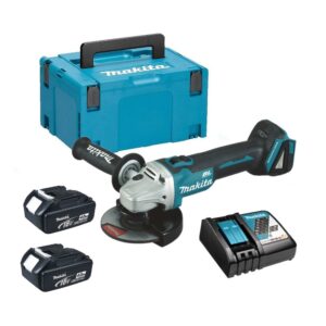 Makita DGA504RMJ Meuleuse 18V 125 mm - 2 batteries 4 Ah chargeur coffret MAKPAC