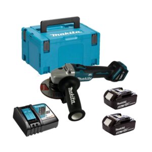 Makita DGA511RTJ Meuleuse sans-fil 18V LXT Li-ion Brushless 125 mm -  2 X 5.0 Ah batteries + chargeur en coffret