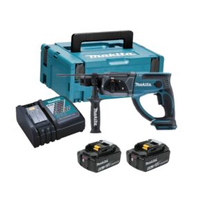 Makita DHR202RG Perforateur burineur SDS-Plus Li-Ion 18V LXT (2x6,0 Ah),chargeur en MAKPAC
