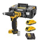 Dewalt DCF403D2-QW Riveteuse sans fil 18 V 2.4-4.8mm – 2X2.0Ah Batteries + chargeur en T-STAK