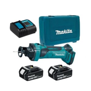 Makita DCO180RFJ Affleureuse plaque de plâtre 18V Li-Ion Ø 6,35 mm LXT + 2 x 3.0Ah Batterie +  chargeur en coffret