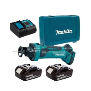 Makita DCO180RTJ Affleureuse plaque de plâtre 18V Li-Ion Ø 6,35 mm LXT + 2 x 5.0Ah Batterie +  chargeur en coffret