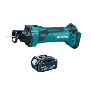 Makita DCO180T1 Affleureuse plaque de plâtre 18V Li-Ion Ø 6,35 mm LXT + 1 x 5.0Ah Batterie – sans chargeur