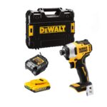 Dewalt DCF809D1T Clé à chocs sans fil 18V - 1/4 - Brushless (sans charbon) 1 X 2,0 Ah Batterie + chargeur en coffret