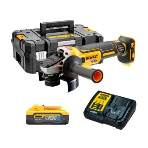Dewalt DCG405H1T-QW Set meuleuse d'angle Li-Ion 18V XR (1 x batterie Powerstack 5.0Ah) dans TSTAK - 125mm - moteur brushless