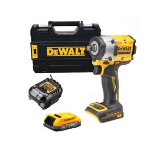 Dewalt DCF921E1T-QW Clé à Chocs 1/2" 406Nm 18V XR + 1X1.7Ah POWERSTACK + chargeur en Coffret TSTAK II