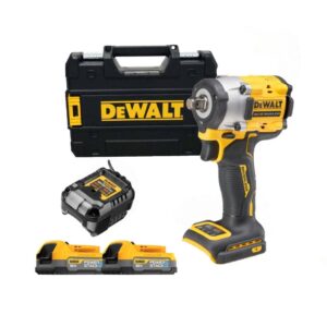 Dewalt DCF921E2T-QW Clé à Chocs 1/2" 406Nm 18V XR + 2X1.7Ah POWERSTACK + chargeur en Coffret TSTAK II