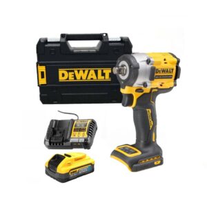 Dewalt DCF921H1T-QW Clé à Chocs 1/2" 406Nm 18V XR + 1X5.0Ah POWERSTACK + chargeur en Coffret TSTAK II