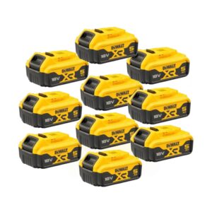 Dewalt DCB184P10 Lot de batteries 10 x DCB184 18V Li-Ion XR - 10 X 5.0Ah