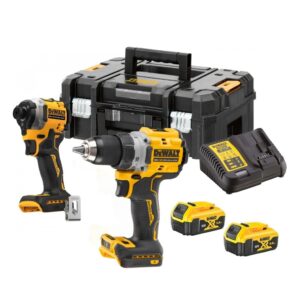 Dewalt DCK2051P2T-QW Pack 2 outils 18V (DCD800 + DCF850) - 2 X 5 Ah Batteries + Chargeur en coffret