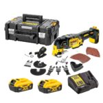 Dewalt DCS355P2-QW Multi-Cutter Sans Fil XR 18V 2 X 5.0Ah Li-Ion Sans Charbons + 32 Accessoires Coffret TSTAK
