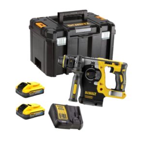 Dewalt DCH273H2T-QW Perforateur SDS-plus XR 18V Li-ion Brushless 2.1J + 2 x 5,0Ah Batterie Powerstack + Chargeur + Coffret T-STAK