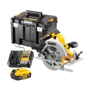 Dewalt DCS570P1-QW Scie circulaire XR Li-Ion 18V Brushless + 1 x 5.0Ah Batterie + Chargeur + Coffret TSTAK