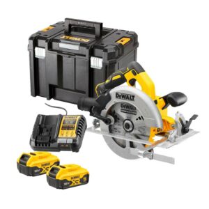 Dewalt DCS570P2-QW Scie circulaire XR Li-Ion 18V Brushless + 2 x 5.0Ah Batteries + Chargeur + Coffret TSTAK
