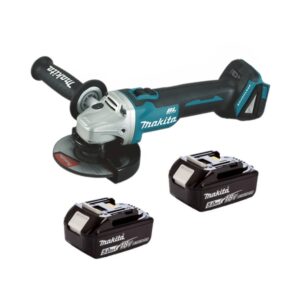 Makita DGA504T2 Meuleuse 18V 125 mm – 2 x 5.0Ah Batterie – sans chargeur