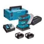 Makita DBO480RTJ Ponceuse vibrante sans fil 18V LXT – 2 X 5,0Ah Batteries + chargeur + coffret