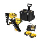 Dewalt DCK246P2T-QW 18V Cloueur kit XR – DCN930 + DCN660 – 2 X 5 Ah Batteries + Chargeur en valise à roulettes T-STAK