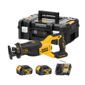 Dewalt DCS382M2-QW Scie sabre 18V Li-ion XR - 2 X 4 Ah Batteries + chargeur et Coffret TSTAK