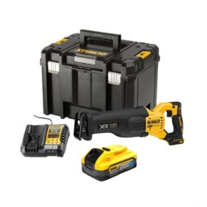 Dewalt DCS386H1-QW Scie sabre XR FlexVolt Advantage  18V – 1 X 5.0Ah Powerstack Batterie + chargeur et Coffret TSTAK