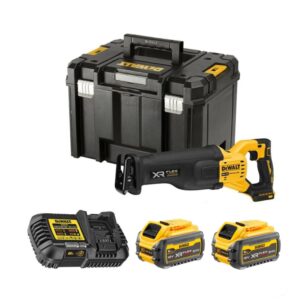 Dewalt DCS386T2-QW Scie sabre XR FlexVolt Advantage  18V – 2 X 6.0Ah batteries 54V + chargeur en coffret