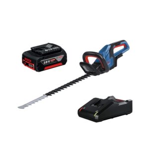 Bosch Professional GHE 18V-50 Taille haie sans fil 18V 50cm – 06008C9500 + 1x 4.0Ah batterie GBA 18V + Chargeur GAL 18V-40