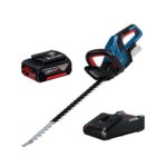 Bosch Professional GHE 18V-60 Taille haie sans fil 18V 60cm - 06008C9000 + 1x 4.0Ah batterie GBA 18V + Chargeur GAL 18V-40